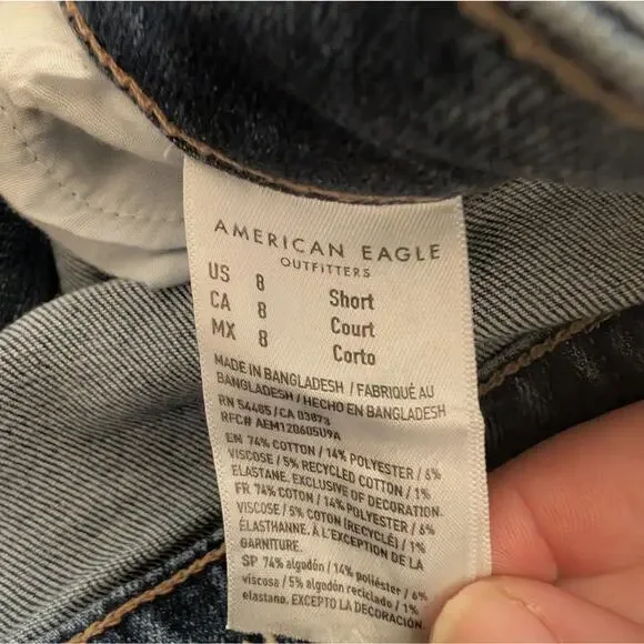 American Eagle Outfitters Women's Straight Blue Mom Jeans - Picture 5 of 5